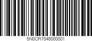 Código de barras (EAN, GTIN, SKU, ISBN): '5N0CR7046000001'