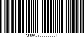 Código de barras (EAN, GTIN, SKU, ISBN): '5N0K02338000001'