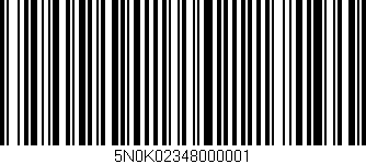 Código de barras (EAN, GTIN, SKU, ISBN): '5N0K02348000001'