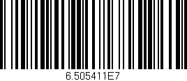 Código de barras (EAN, GTIN, SKU, ISBN): '6.505411E7'