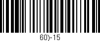 Código de barras (EAN, GTIN, SKU, ISBN): '60)-15'