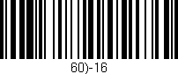 Código de barras (EAN, GTIN, SKU, ISBN): '60)-16'
