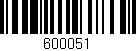 Código de barras (EAN, GTIN, SKU, ISBN): '600051'