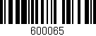 Código de barras (EAN, GTIN, SKU, ISBN): '600065'