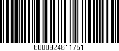 Código de barras (EAN, GTIN, SKU, ISBN): '6000924611751'