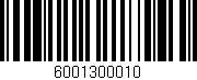 Código de barras (EAN, GTIN, SKU, ISBN): '6001300010'