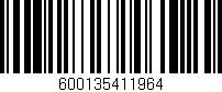 Código de barras (EAN, GTIN, SKU, ISBN): '600135411964'