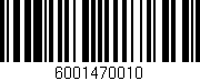 Código de barras (EAN, GTIN, SKU, ISBN): '6001470010'