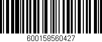 Código de barras (EAN, GTIN, SKU, ISBN): '600158560427'