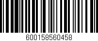 Código de barras (EAN, GTIN, SKU, ISBN): '600158560458'