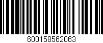 Código de barras (EAN, GTIN, SKU, ISBN): '600158562063'