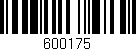 Código de barras (EAN, GTIN, SKU, ISBN): '600175'