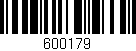 Código de barras (EAN, GTIN, SKU, ISBN): '600179'