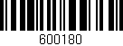 Código de barras (EAN, GTIN, SKU, ISBN): '600180'