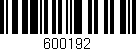 Código de barras (EAN, GTIN, SKU, ISBN): '600192'