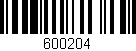 Código de barras (EAN, GTIN, SKU, ISBN): '600204'