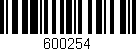 Código de barras (EAN, GTIN, SKU, ISBN): '600254'