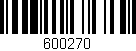 Código de barras (EAN, GTIN, SKU, ISBN): '600270'