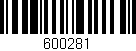 Código de barras (EAN, GTIN, SKU, ISBN): '600281'
