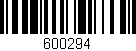 Código de barras (EAN, GTIN, SKU, ISBN): '600294'