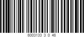 Código de barras (EAN, GTIN, SKU, ISBN): '6003133_3_0_46'