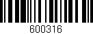 Código de barras (EAN, GTIN, SKU, ISBN): '600316'