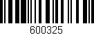 Código de barras (EAN, GTIN, SKU, ISBN): '600325'