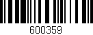 Código de barras (EAN, GTIN, SKU, ISBN): '600359'