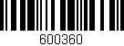 Código de barras (EAN, GTIN, SKU, ISBN): '600360'