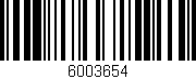 Código de barras (EAN, GTIN, SKU, ISBN): '6003654'
