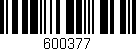 Código de barras (EAN, GTIN, SKU, ISBN): '600377'