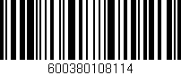 Código de barras (EAN, GTIN, SKU, ISBN): '600380108114'