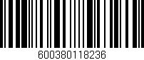 Código de barras (EAN, GTIN, SKU, ISBN): '600380118236'
