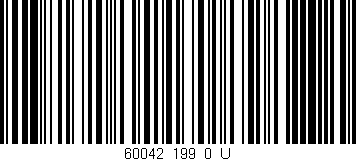 Código de barras (EAN, GTIN, SKU, ISBN): '60042_199_0_U'
