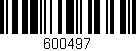Código de barras (EAN, GTIN, SKU, ISBN): '600497'