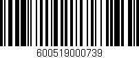 Código de barras (EAN, GTIN, SKU, ISBN): '600519000739'