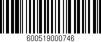 Código de barras (EAN, GTIN, SKU, ISBN): '600519000746'