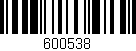 Código de barras (EAN, GTIN, SKU, ISBN): '600538'