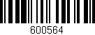 Código de barras (EAN, GTIN, SKU, ISBN): '600564'