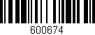 Código de barras (EAN, GTIN, SKU, ISBN): '600674'