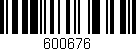 Código de barras (EAN, GTIN, SKU, ISBN): '600676'