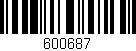 Código de barras (EAN, GTIN, SKU, ISBN): '600687'