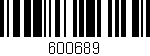 Código de barras (EAN, GTIN, SKU, ISBN): '600689'