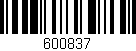 Código de barras (EAN, GTIN, SKU, ISBN): '600837'
