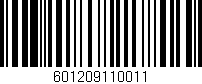 Código de barras (EAN, GTIN, SKU, ISBN): '601209110011'