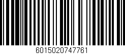 Código de barras (EAN, GTIN, SKU, ISBN): '6015020747761'
