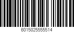 Código de barras (EAN, GTIN, SKU, ISBN): '6015025555514'