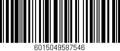 Código de barras (EAN, GTIN, SKU, ISBN): '6015049587546'