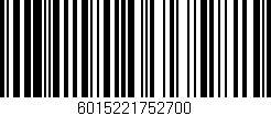 Código de barras (EAN, GTIN, SKU, ISBN): '6015221752700'