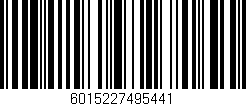 Código de barras (EAN, GTIN, SKU, ISBN): '6015227495441'